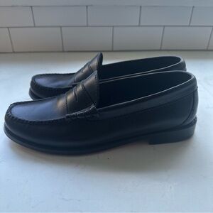 J. Crew Black Leather Camden Penny Loafer with Leather Soles US Size 8
